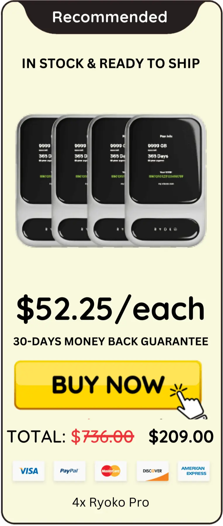 Ryoko Pro offer package price